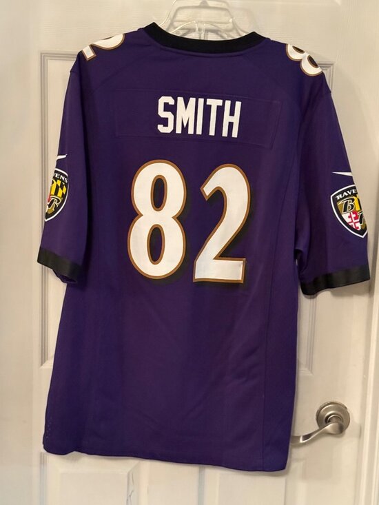 Nike Baltimore Ravens Torrey Smith # 82 Purple Home Jersey Size Men's Large - Picture 4 of 6